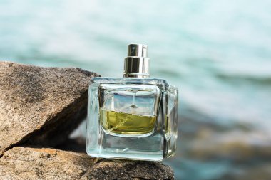 Parfüm şişesi gri taş