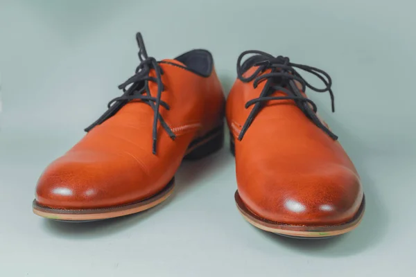 Kahverengi moda deri Erkek Ayakkabı — Stok fotoğraf