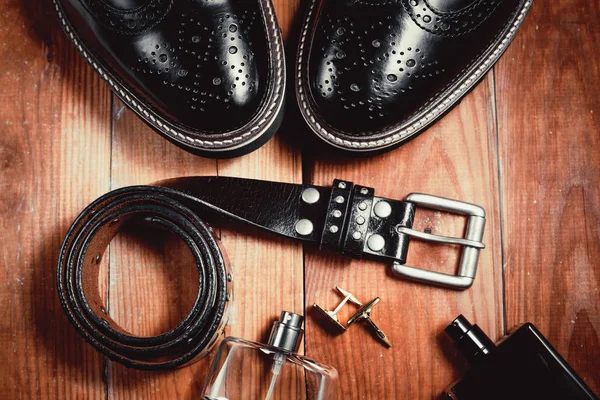 Essentials modern man. Outfit of business man — Stock Photo, Image