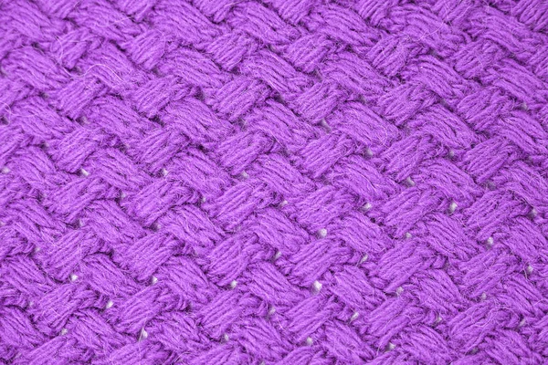 Stricken lila Stoff Textur Hintergrund für Design — Stockfoto