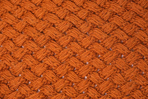 Sticka orange tyg textur bakgrund för design — Stockfoto