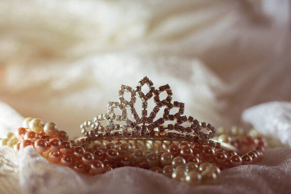 Silver tiara wedding crown decor image