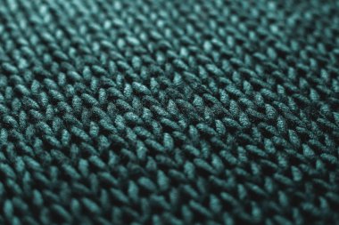 Kış kazak tasarım. örgü yün doku arka plan mavi