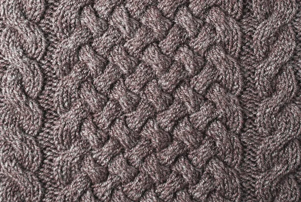 Winter Sweater Design. Grey knitting wool texture background — Stock Photo, Image