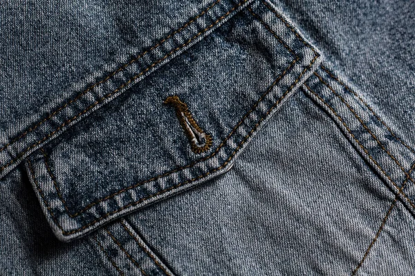 Pocket of a denim jacket — Stock Photo, Image