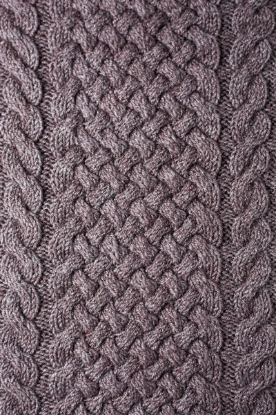 Diseño de suéter de invierno. Gris tejido lana textura fondo —  Fotos de Stock