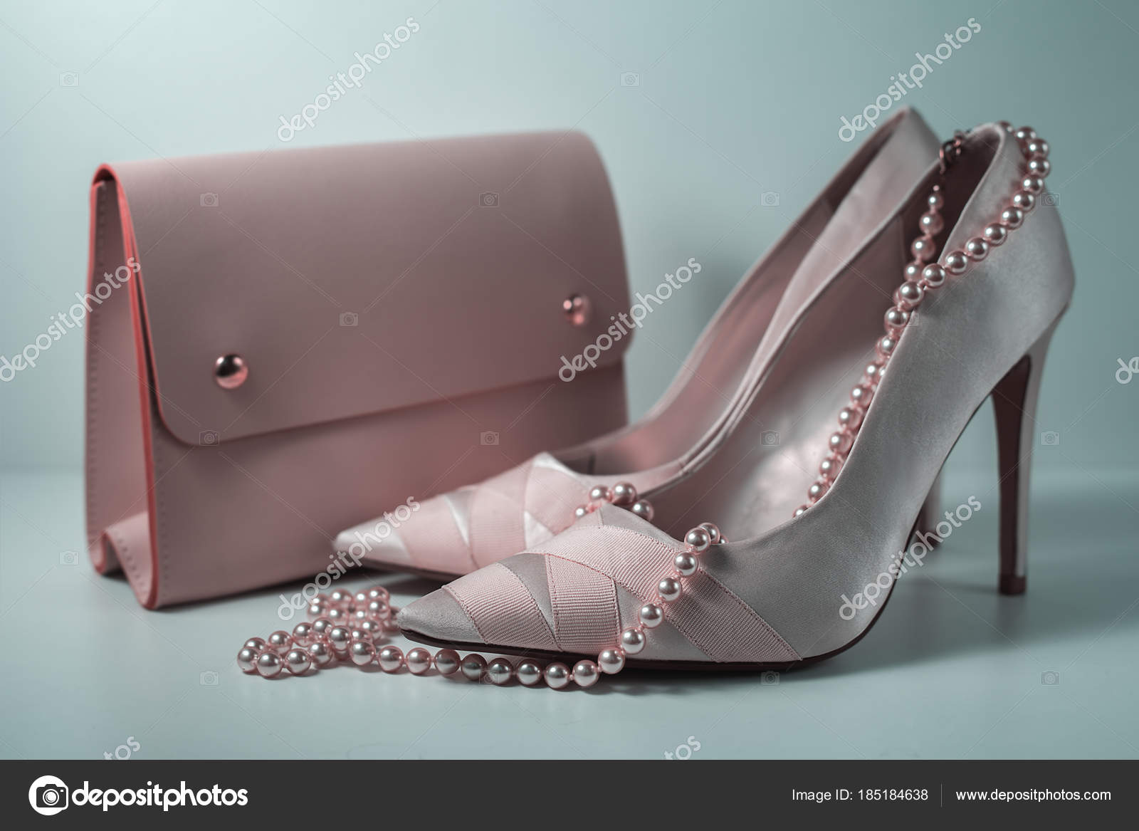pink shoes and handbag