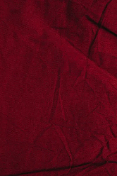 Kırmızı buruşuk kumaş doku