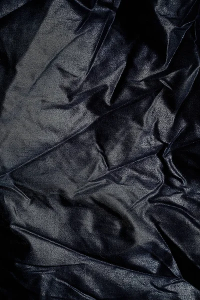 Blauwe stof textuur van verfrommeld doek kleding — Stockfoto