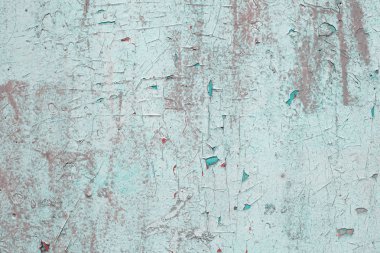 paslı eski metal plaka kırık mavi parlak boya arka plan ile