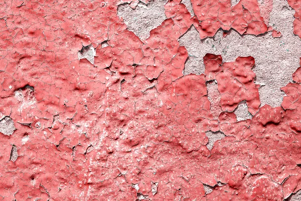 Rosa Wandstruktur mit abblätternder Farbe — Stockfoto