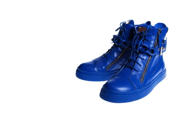 Samice modré boty — Stock fotografie