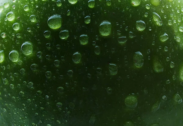 Textura Gotas Água Sobre Maçã Fundo — Fotografia de Stock