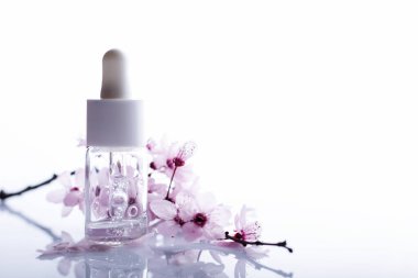 Beyaz arkaplanda Hyaluronik asit