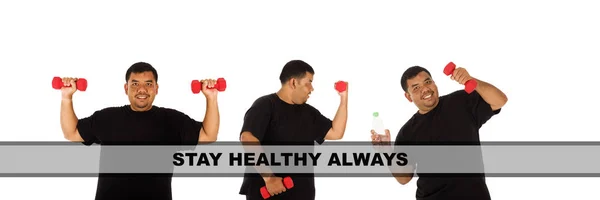 Beyaz üzerine yalıtılmış metinle çalışan bir adam seti