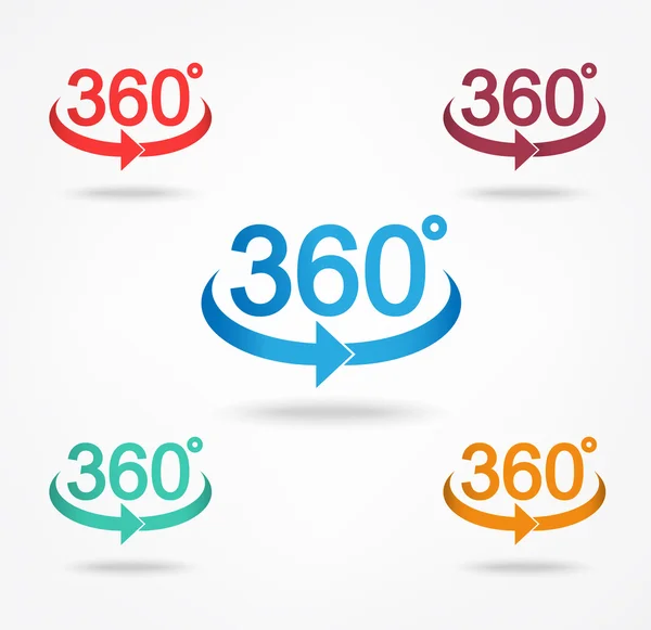 Ángulo 360 grados signo icono — Archivo Imágenes Vectoriales