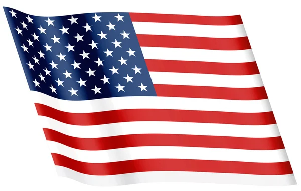 American flag isolated — Stock Photo, Image