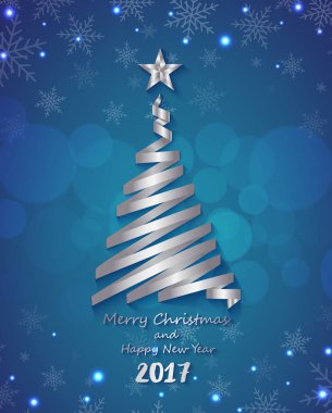 Gümüş şerit olun Noel ağacı Şekil