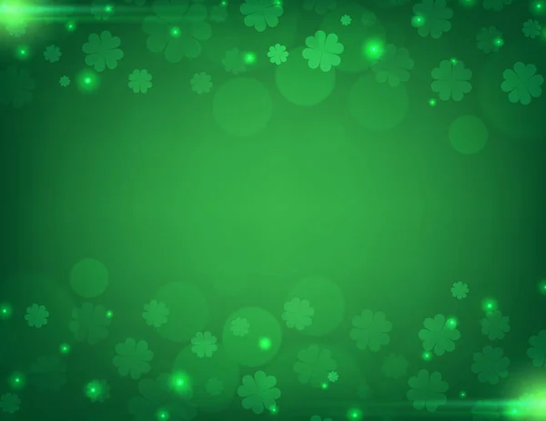 Bir St Patrick's Day Yeşil yonca vektör çizim bırakır — Stok Vektör