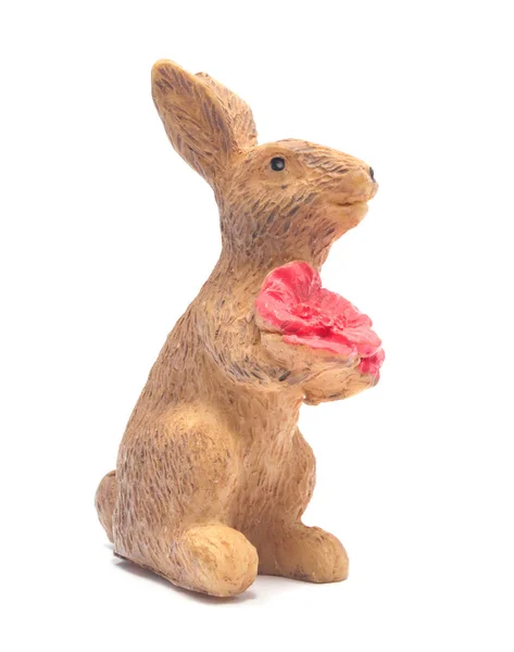 Yalıtılmış bağbozumu bunny oyuncak — Stok fotoğraf