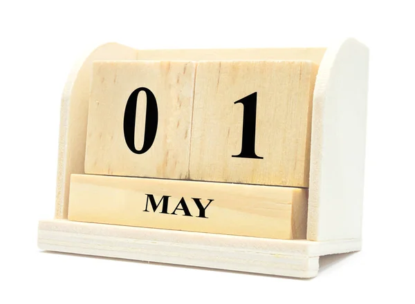 1 мая календарь кубов Древесина Международный день трудящихся, С 1 мая — стоковое фото