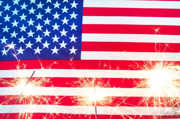 Celebrando o Dia da Independência. Estados Unidos da América Bandeira dos EUA — Fotografia de Stock