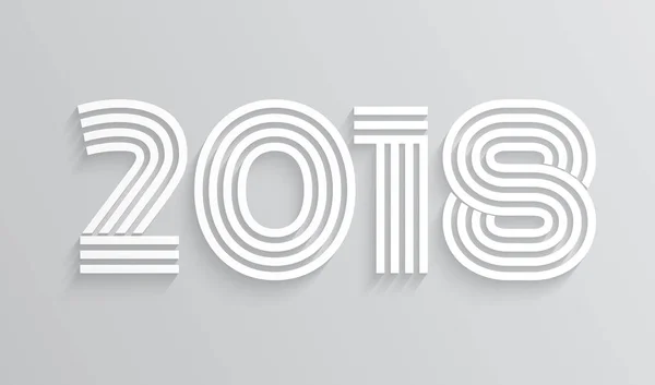 Feliz año nuevo 2018. Ilustración de papel vectorial — Vector de stock