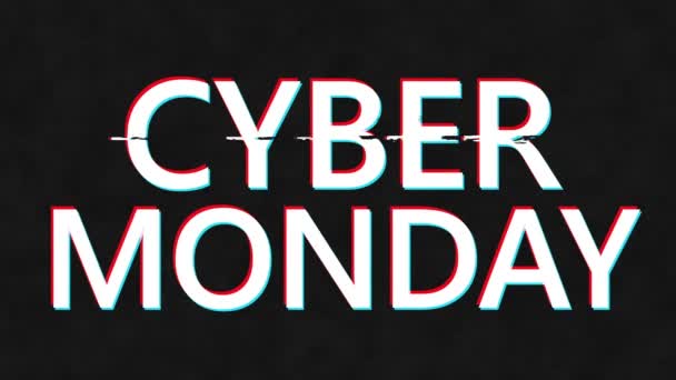 Cyber-Montag. Werbevideo zum Cyber-Monday-Verkauf — Stockvideo