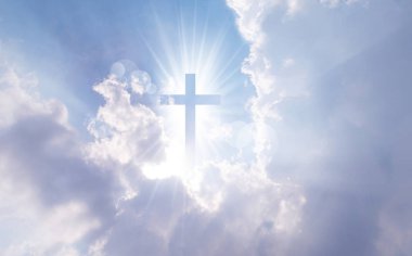Hıristiyan çapraz parlak parlar