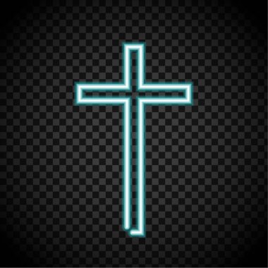 Neon çapraz, parlayan çapraz, din, Hıristiyanlık, İsa'nın haç