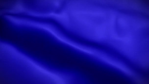 Steam Less Classic Blue Waving Loops Flag Full Screen Animation — Stock Video