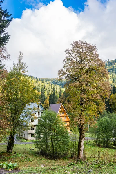 Herbstlandschaft in den Bergen von Abchasien. — Stockfoto