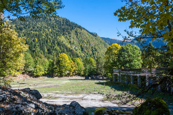 Autumn in the Caucasus mountains, Abkhazia. 