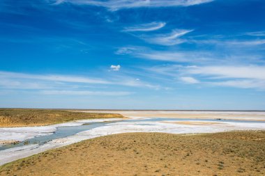 Çevre göl Baskunchak. 