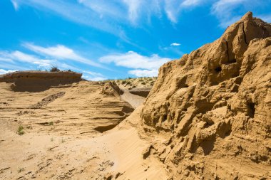 Bir yaz gününde manzara çöl.