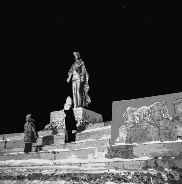 The monument to the seamen on the island of Dikson, Krasnoyarsk — Stock Photo, Image