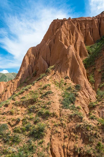 Dağ manzarası Kanyon peri masalı, Kırgızistan. 