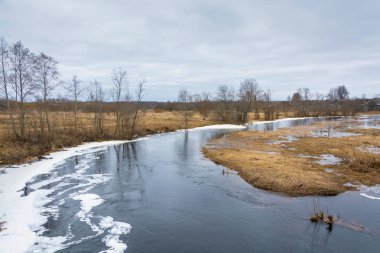Rusya'nın bahar peyzaj. 