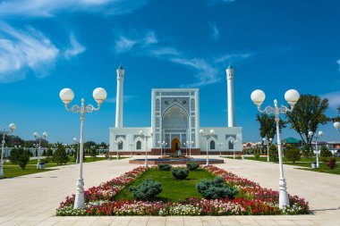 Taşkent, Özbekistan'a küçük beyaz Camii. 