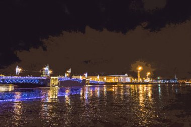 Vasilyevsky Adası, S tükürmek rostral sütunların görünümü