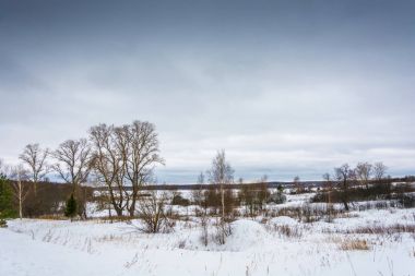 Güzel kış manzarası. 