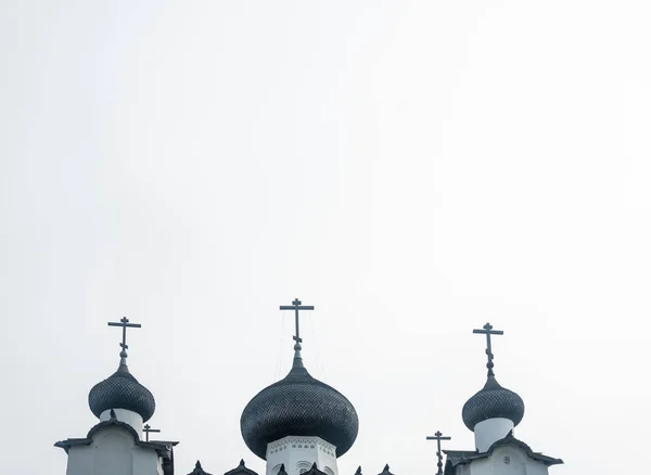 The domes of the Solovetsky monastery. — Stock Photo, Image