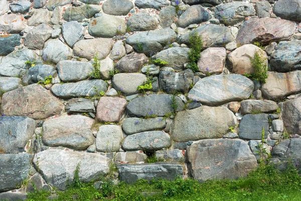 The texture of the stone walls of the Solovetsky monastery. — Stock Photo, Image