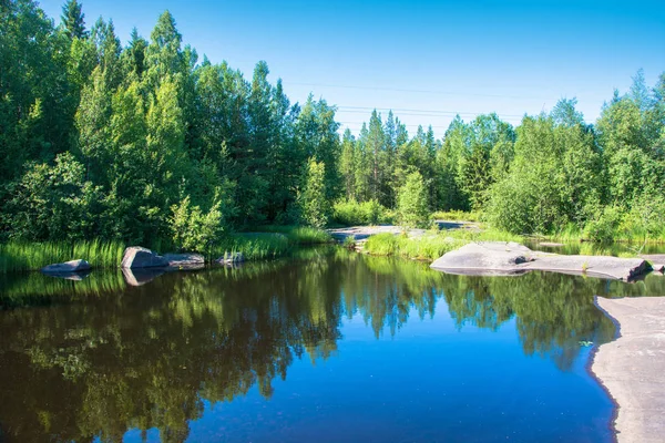 Stone plateau from the White sea petroglyphs. — Stock Photo, Image