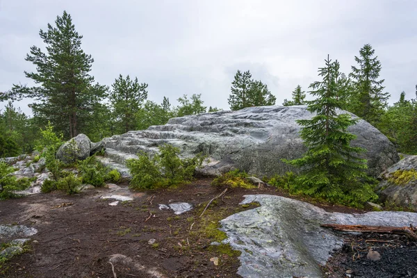 Una gran escalera de piedra en la reserva natural del monte Vottovaar — Foto de Stock