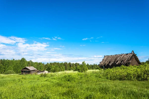 Krajina s mrtvé vesnice Burdovo. — Stock fotografie