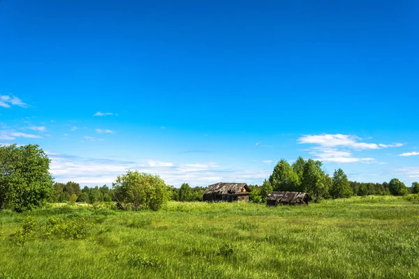 Landschaft mit einem toten Dorf burdovo. — Stockfoto