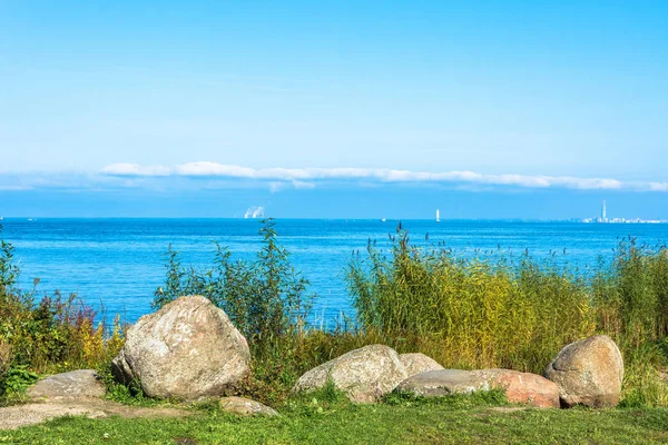 Finlandiya Körfezi manzarasına güneşli bir günde. 