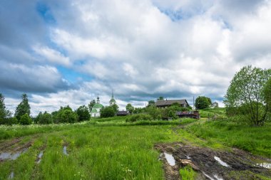 Yaz kırsal arazisi. 