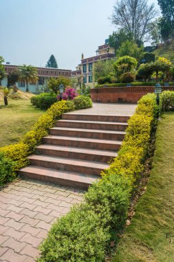 Güzel Park Kopan Manastırı, Katmandu, Nepa köşede